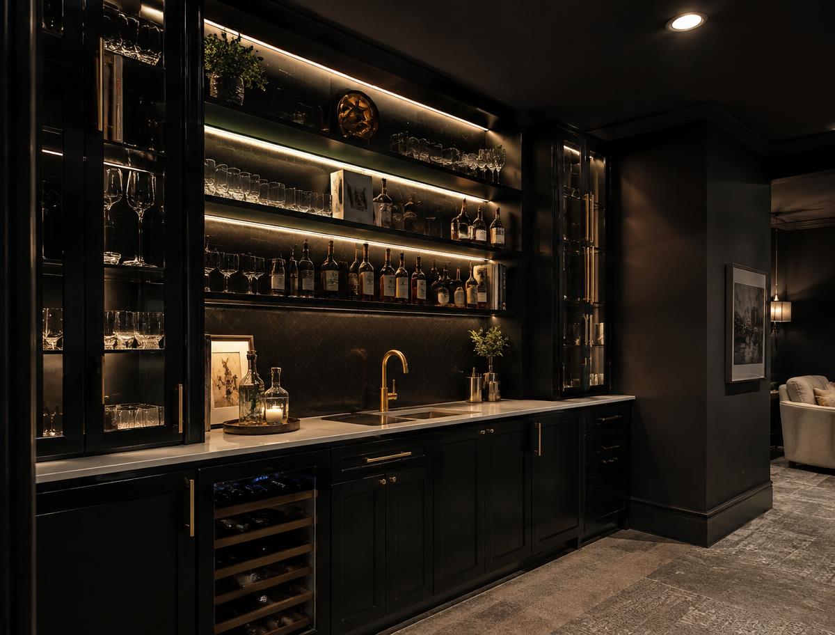 After: Wet bar in Leawood